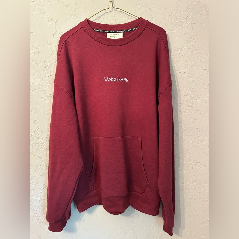 Red Crewneck Sweater with Classic Fit
